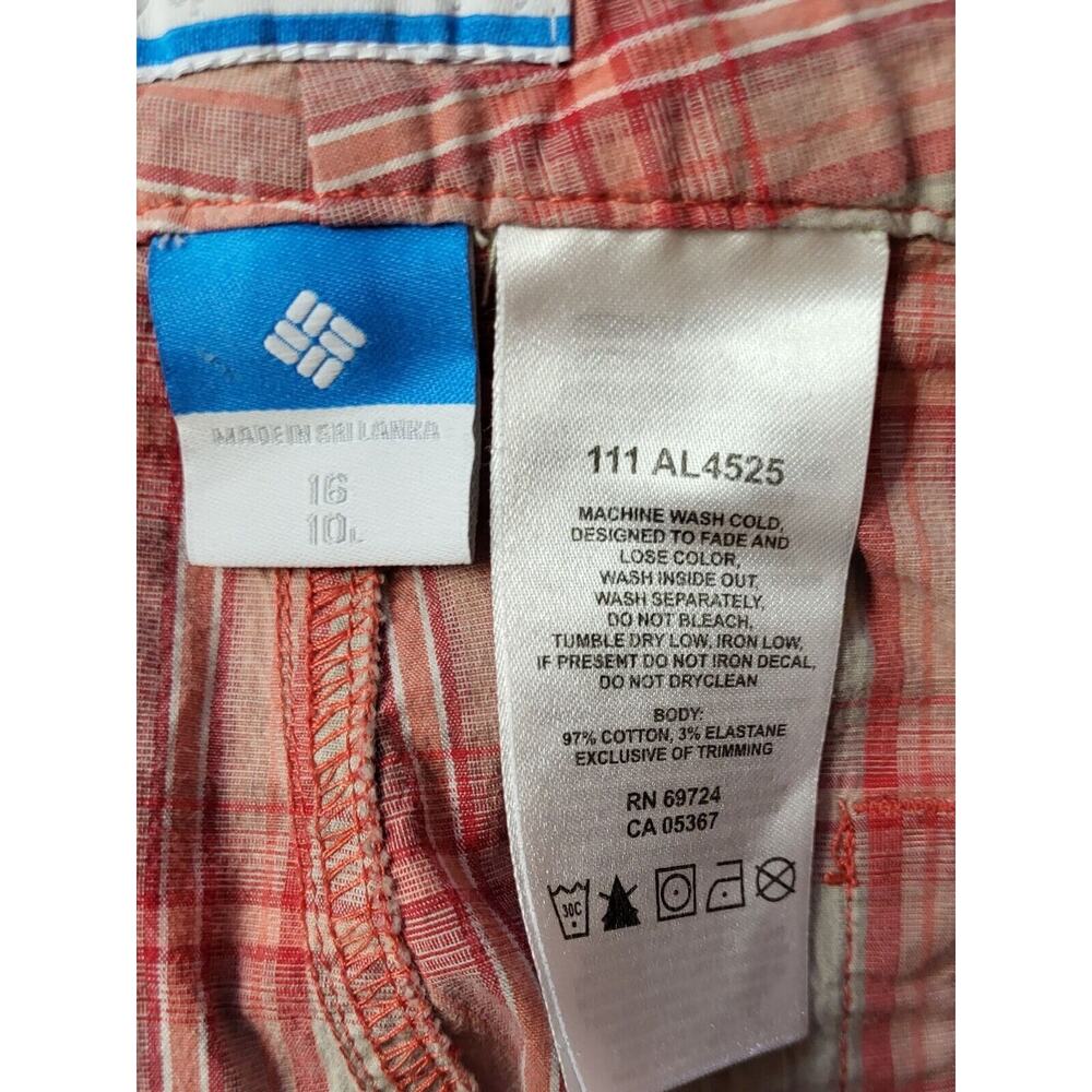 Columbia Women Size 16 Plaid Bermuda Shorts Cotton Lightweight - Picture 9 of 13